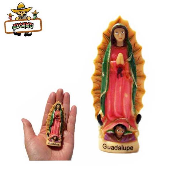 グアダルーペマリア オブジェ 約8cm 置物 インテリア マリア像 グアダルーペ マリア マリア様 GUADALUPE MARIA おしゃれ 飾り 装飾 オーナメント 花 バラ エンジェル 天使 MARIA 聖母マリア MEXICO メキシカン チカーノ ローライダー Lowrider メキシコ 雑貨