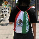 メキシコ ナップサック ロゴ ナップザック リュックサック ジム ヨガ スポーツバッグ サブバッグ バッグ ホワイト グリーン レッド MEXICO メキシコ国旗 国旗 メキシカン チカーノ チカーノファッション Lowrider ローライダー メキシコ 雑貨(4)
