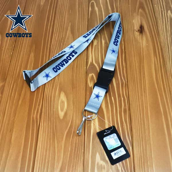 カウボーイズ ネックストラップ ネックピース LA NFL DALLAS COWBOYS ロサンゼルス ダラス スマホストラップ 携帯 デジカメ スマホ ゲーム機 定期 パスケース アメフトアメリカンフットボール 公式ライセンスグッズ