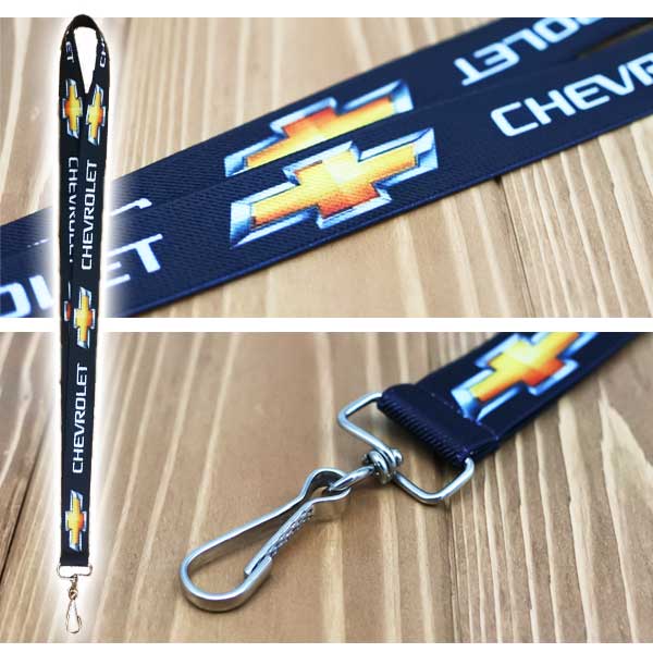シボレー ネックストラップ ボウタイ ロゴ 首掛け レイヤード IDカード 定期 パスケース ネックピース スマホストラップ おしゃれ シンプル ブラック イエロー Lowrider ローライダー バックルダウン社製 アメリカ 雑貨