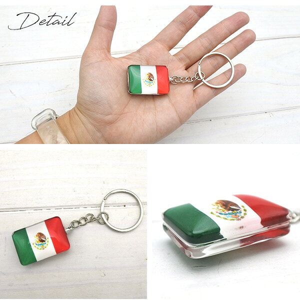 メキシコ キーホルダー 国章 メキシコ国旗 キーチャーム キーリング おしゃれ シンプル 蛇 鷲 サボテン MEXICO メキシカン グッズ 飾り 装飾 Lowrider ローライダー チカーノ メキシコ 雑貨の商品画像 2