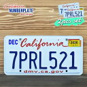 海外直輸入 USED品 アメリカ USED ナンバープレート 2枚セット 7PRL521 カリフォルニア California シール付き ライセンスプレート ...