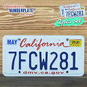 海外直輸入 USED品 アメリカ USED ナンバープレート 2枚セット 7FCW281 カリフォルニア California シール付き ライセンスプレート ...