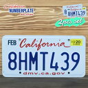 海外直輸入 USED品 アメリカ USED ナンバープレート 2枚セット 8HMT439 カリフォルニア California シール付き ライセンスプレート ガレージ アメ車 インテリア 飾り 装飾 白 西海岸 ローライダー Lowrider ホットロッド Hot rod アメリカ 雑貨