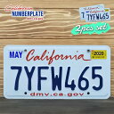 海外直輸入USED品 アメリカ USED ナンバープレート 2枚セット 7YFW465 カリフォルニア California シール付き ライセンスプレート ガ...