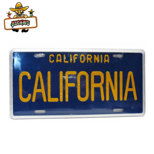 カリフォルニア ナンバープレート USサイズ ブルー CALIFORNIA アメリカ ライセンスプレート ガレージ 装飾 青 西海岸 インテリア カーアクセサリー アメリカ 雑貨