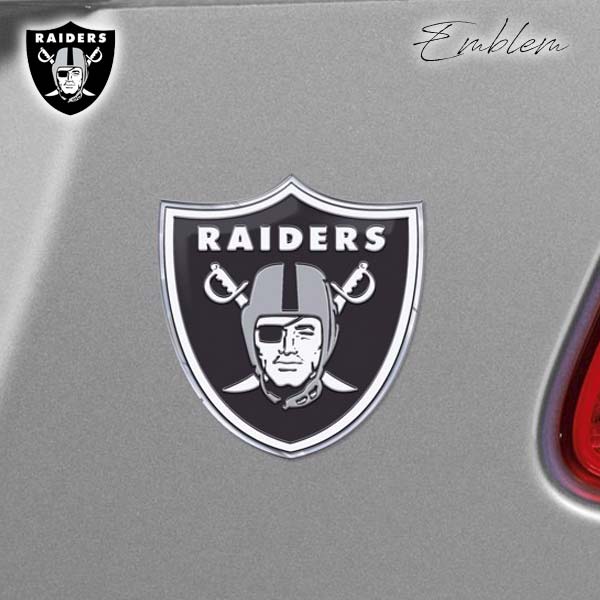 レイダース ロゴ エンブレム アルミ製 NFL RAIDERS 汎用 車 車用品 カー用品 カーアクセサリー アメフ..