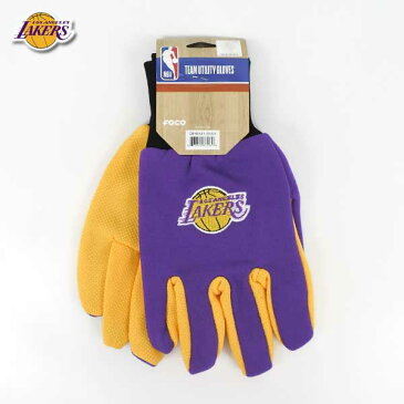 レイカーズ グローブ 手袋 NBA LOS ANGELES LAKERS ロサンゼルス 滑り止め付手袋 防寒 バイク バスケットボール BASKETBALL ローライダー Lowrider ウエストコースト west coast 公式ライセンス