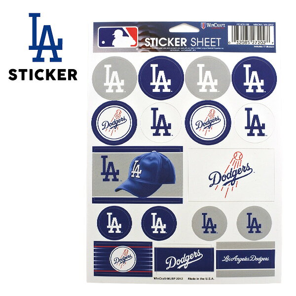ドジャース ステッカー 17枚 小さめ ロサンゼルス ドジャース グッズ MLB dodgers LA LOS ANGELES 大谷翔平 デカール ロゴ おしゃれ プレゼント ブルー ホワイト シンプル 丸 四角 ガレージ インテリア ローライダー Lowrider ウエストコースト アメリカ 雑貨