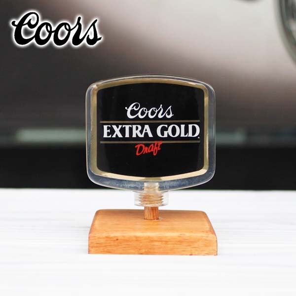 海外直輸入 USED品 ビアサーバーノブ COORS EXTRA GOLD 約7.5m ブラック シフトノブ クアーズ エキストラ ゴールド ビールサーバーノブ ビアタップ ハンドル オートパーツ カスタム アメリカ ビール タップ 車 内装 カーアクセサリー アメリカ 雑貨