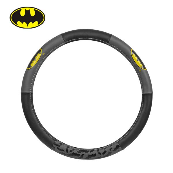 ハンドルカバー バットマン ステアリングカバー BATMAN ロゴ ステアリングホイールカバー STEERING WHE..