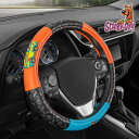 SCOOBY DOO ハンドルカバー スクービードゥー ステアリングカバー ステアリングホイールカバー キャラクター アメ車 STEERING WHEEL COVER 汎用 車 車内アクセサリー 内装 カーアクセサリー 内装パーツ ハンドル カバー かわいい アメリカ 雑貨