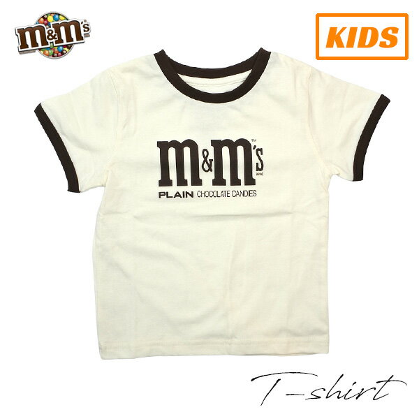 乐天商城 - キッズ m＆m’s Tシャツ 半袖 2サイズ エムアンドエムズ エムアンドエム クリーム ブラウン 男の子 女の子 2T 3T 幼児 子供服 プリントTシャツ おしゃれ シンプル ロゴ トップス ストリート ローライダー チカーノ チカーノファッション ウエストコースト アメリカ 雑貨