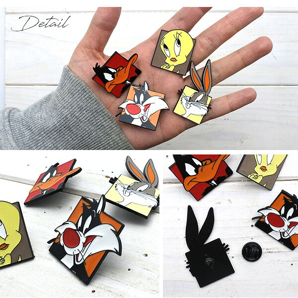 ルーニーテューンズ Looney Tunes ピンバッジ 全4種類 トゥイーティー シルベスタ...