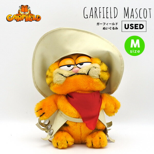 乐天商城 - 海外直輸入 USED品 ガーフィールド ぬいぐるみ M ヴィンテージ品 GARFIELD キャラクター カウボーイ ハット 帽子 ウエスタン オレンジ かわいい Vintage インテリア 置物 人形 猫 ネコ インテリア ディスプレイ 飾り 装飾 アメリカン レア ヴィンテージ アメ車 アメリカ 雑貨