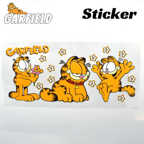 Rakuten - ガーフィールドビニール ステッカー GARFIELD おしゃれ ストリート インテリア キャラクター かわいい 大きめ スマホ パソコン スーツケース Lowrider ローライダー ビニールステッカー バイク 車 ネコ 猫 カラフル オレンジ アメリカ 雑貨