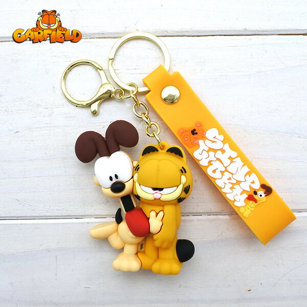 乐天商城 - ガーフィールド キーホルダー オーディ 犬 GARFIELD ラバー フィギュア キーリング キーチ ェーン キーチャーム ラバーキーホルダー ラバキー オレンジ 飾り 装飾 バックチャーム かわいい プレゼント キャラクター ネコ 猫 アメリカ 雑貨
