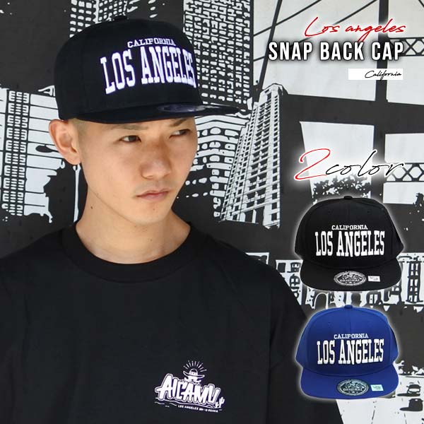 キャップ メンズ レディース #85 LOS ANGELES ロゴ 刺繍 帽子 全2色 ブラック ブルー スナップバック LA ロサンゼルス 大人 サイズ ベースボールキャップ ストリート カリフォルニア ローライダー LOWRIDER アメリカ 雑貨