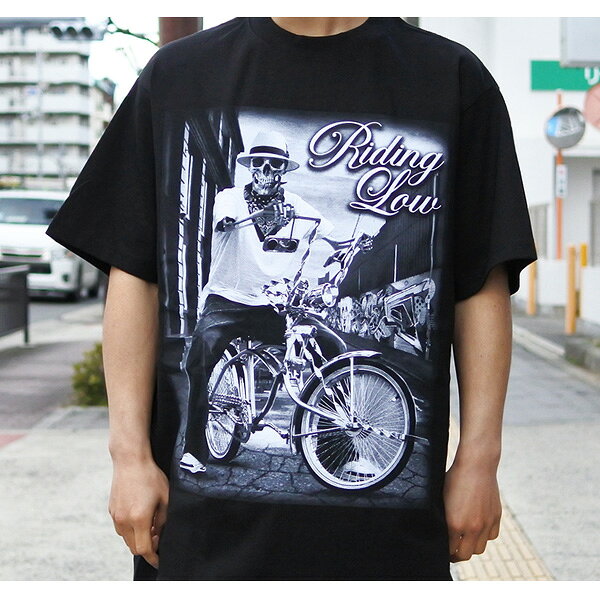 Tシャツ 半袖 メンズ SHAKA WEAR シャカ Raiding Low ローチャリ スカル ガイコツ ブラック lowrider bicycleトップス 黒 オーバーサイズ ビッグシルエット おしゃれ チカーノ チカーノファッション アメ車 ローライダー westcoast ウエストコースト 西海岸 アメリカ 雑貨の商品画像 3