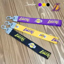 レイカーズ リボンキーホルダー 全3色 NBA LOS ANGELES LAKERS ロサンゼルス フックキーリング キーチェーン キーホルダー おしゃれ ストリート バスケットボール BASKETBALL ローライダー Lowrider ウエストコースト west coast アメリカ 雑貨