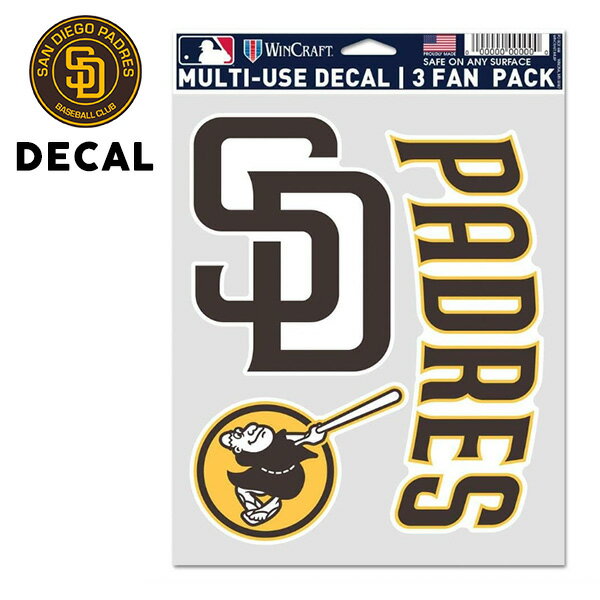 Rakuten - サンディエゴ パドレス ステッカー デカール ロゴ MLB San Diego Padres SD パドレス グッズ ブラウン イエロー ビニールステッカー ビニール おしゃれ プレゼント パソコン ケータイ シンプル ガレージ インテリア 車 アメリカン メジャーリーグ ベースボール アメリカ 雑貨