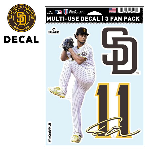 Rakuten - サンディエゴ パドレス ダルビッシュ有 ステッカー デカール ロゴ San Diego Padres SD パドレス グッズ Darvish ブラウン イエロー ビニールステッカー ビニール おしゃれ プレゼント パソコン ケータイ シンプル インテリア 車 アメリカン メジャーリーグ アメリカ 雑貨
