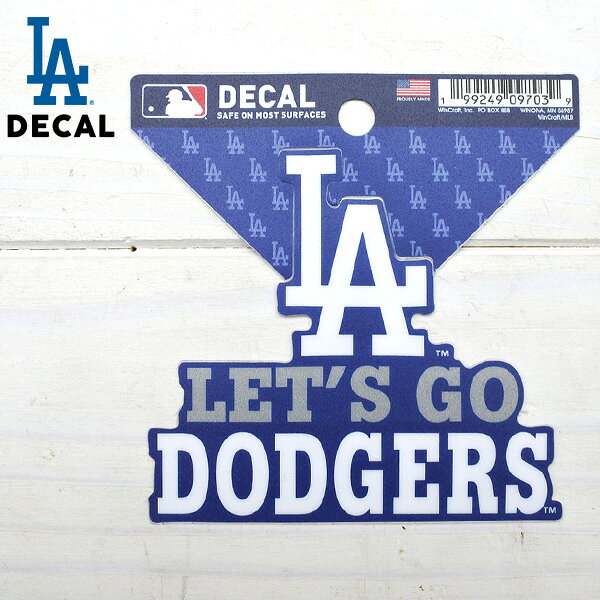 Rakuten - ドジャース ステッカー デカール ロサンゼルス ドジャース グッズ MLB dodgers LA LOS ANGELES LET'S GO DODGERS 大谷翔平 防水 耐久 大きめ ロゴ ビニールステッカー おしゃれ プレゼント ブルー ホワイト ガレージ インテリア ローライダー ウエストコースト アメリカ 雑貨