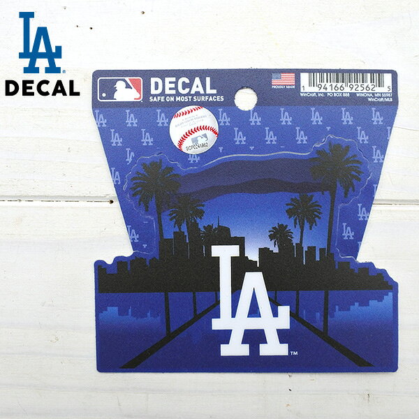 乐天商城 - ドジャース ステッカー デカール ロサンゼルス ドジャース グッズ MLB dodgers LA LOS ANGELES 大谷翔平 パームツリー ヤシの木 防水 耐久 大きめ ロゴ ビニールステッカー おしゃれ プレゼント ブルー ガレージ インテリア ローライダー ウエストコースト アメリカ 雑貨