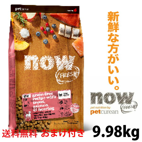 ナウフレッシュ 犬 フィッシュ アダルト 9.98kg おやつサプリorペット用品 プレゼント！ 送料無料 小型犬用 成犬用 グレインフリー ナウ フレッシュ NOW FRESH now fresh 正規品 ドッグフード ペットフード ドライフード 穀物不使用