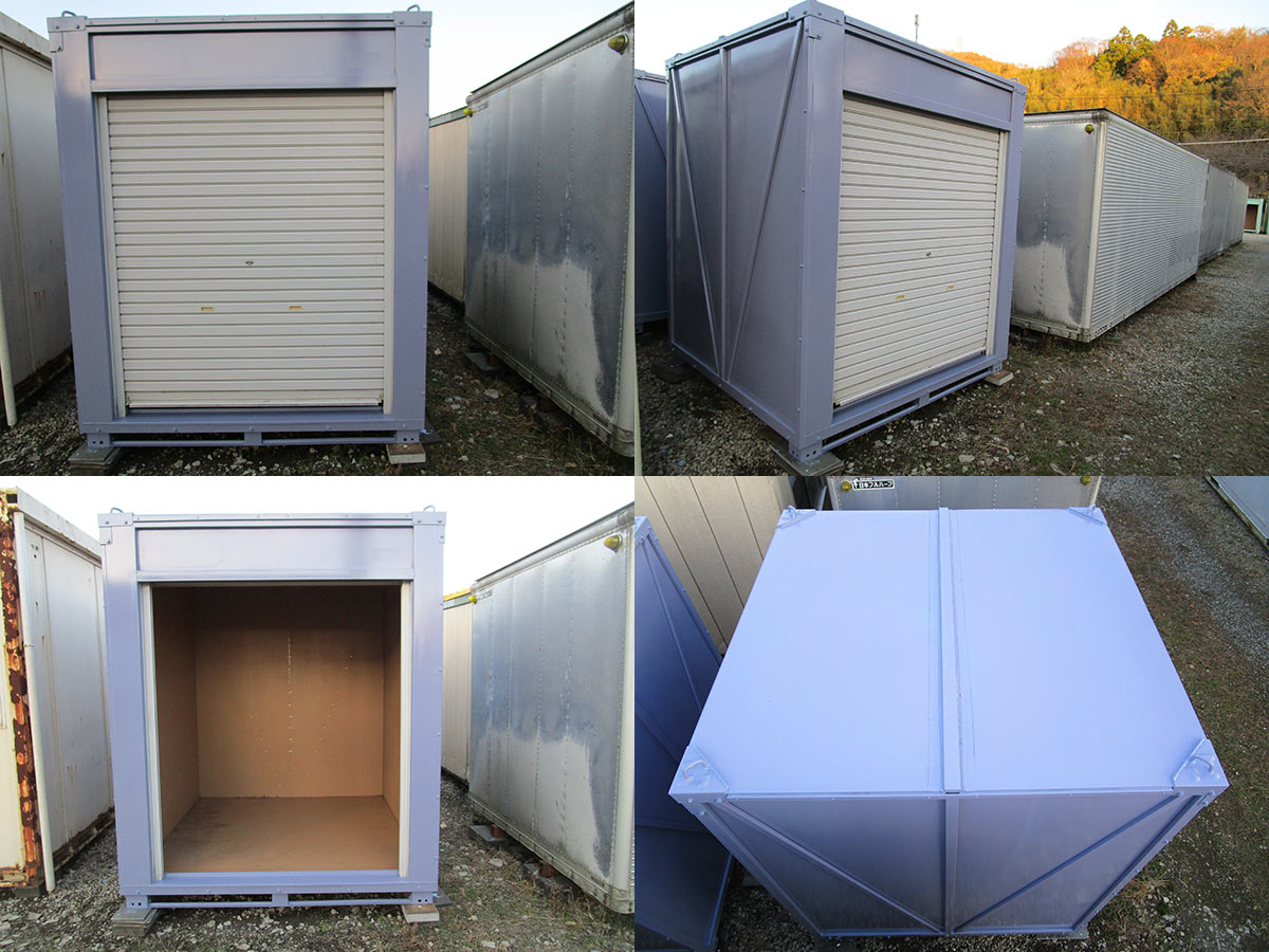 【10000221-02】【中古】中古コンテナ 中古ユニットハウス 中古プレハブ 2m 1.2坪 2.4帖 3.9平米 スーパーハウス バイクガレージ 事務所 倉庫 物置 店舗 仮設 車屋