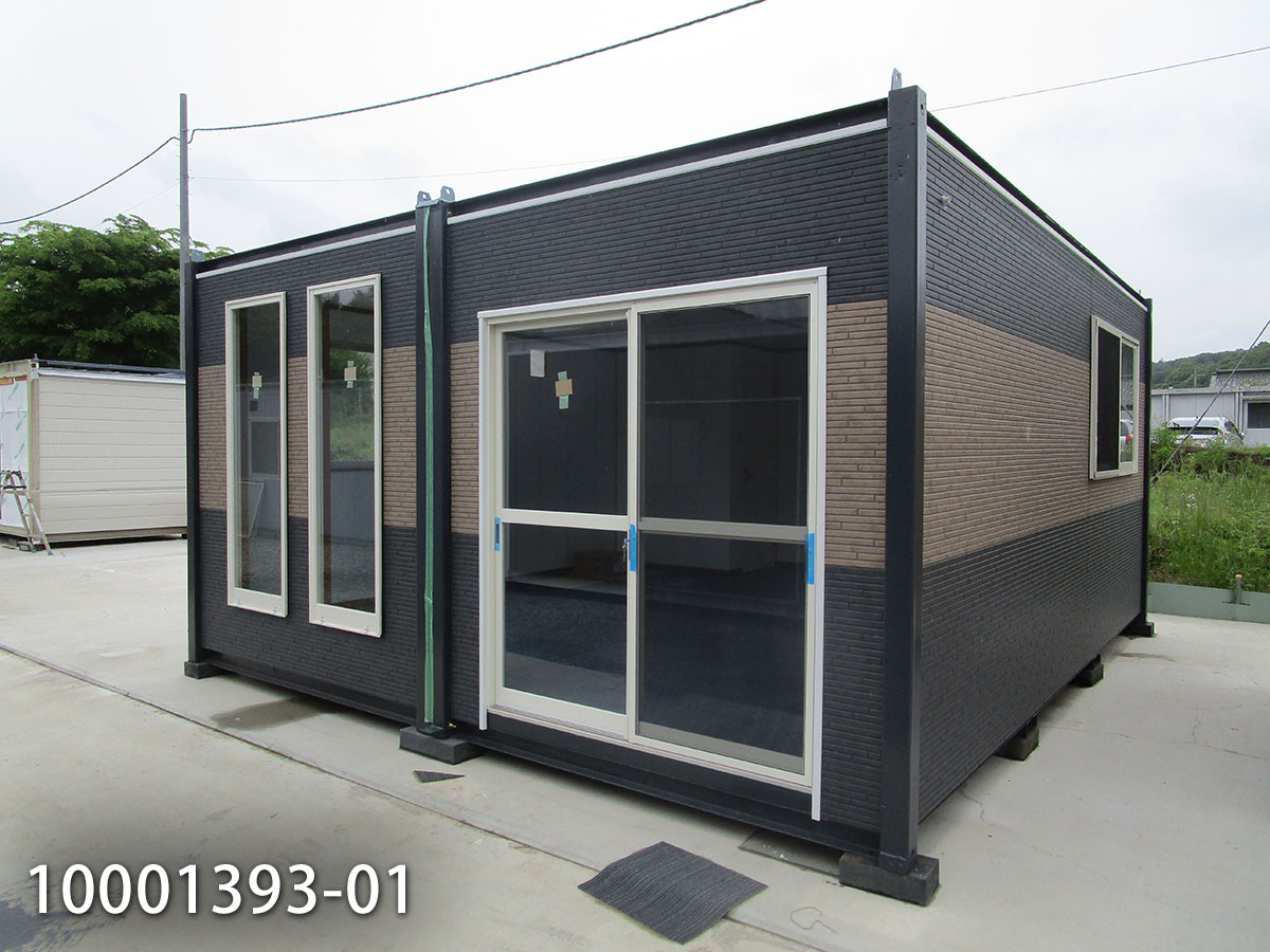 【10001393-01】【中古】トイレ付 5.6m 2連棟 7.8坪 15.7帖 25.9平米 中古ユニットハウス 中古プレハブ 中古コンテナ 事務所 倉庫 物置 店舗 仮設 車屋のサムネイル