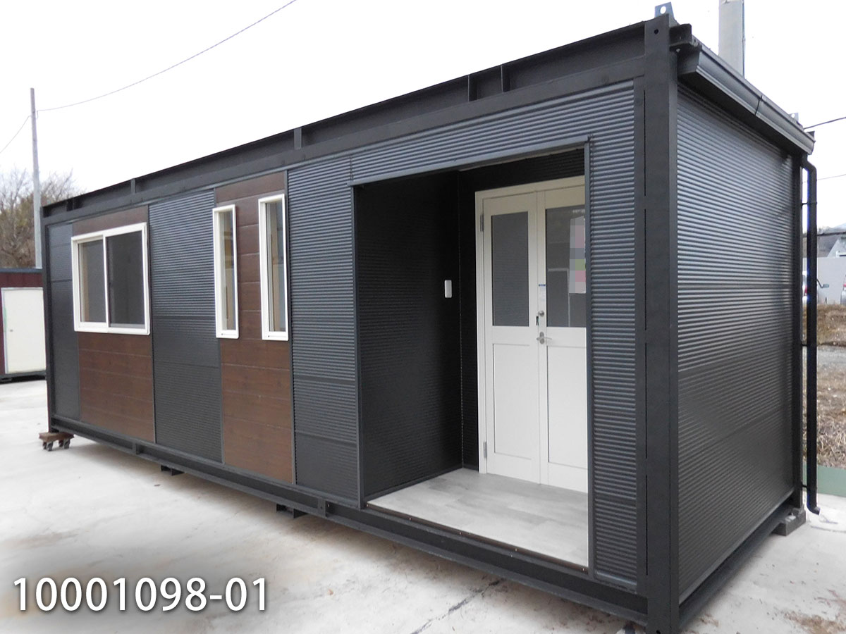 【10001098-01】【中古】7.2m トイレ付 5.2坪 10.5帖 17.3平米 中古ユニットハウス 中古プレハブ 中古コンテナ スーパーハウス バイクガレージ 事務所 倉庫 物置 店舗 仮設 車屋のサムネイル