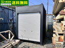 【中古】1.9m ユニットハウス シャッター付 1.1坪 2.2畳 3.6平米 中古ユニットハウス バイクガレージ 事務所 倉庫 物置 店舗 仮設 車屋 100...