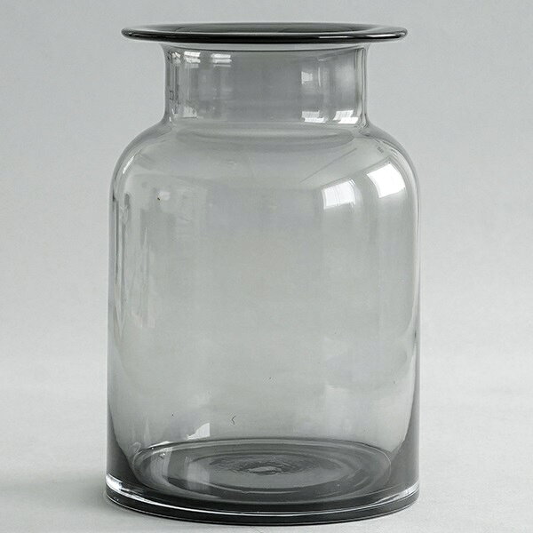 花瓶 フラワーベース レウナ ガラスベース ワイド グレー AXCIS アクシス