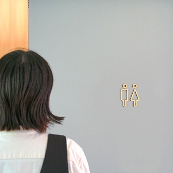 サインプレート トイレ toilet line sign plate brass AXCIS アクシス DIY リフォーム 新生活