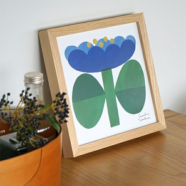 アートフレーム M ナチュラル イオクサツキ 青い花 AXCIS アクシス DIY リフォーム 新生活 おしゃれ かわいい 新築祝い 北欧 インテリア プレゼン...