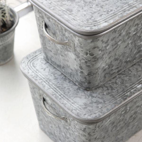 収納ボックス おしゃれ 2個セット フタ付き 蓋付き ふた付きベージ・スクエアボックス 2点セット