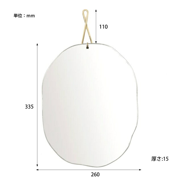 ブラス ウォールミラー Lサイズ in bloom インブルーム Creer クレエ 新生活 バレンタイン ホワイトデー 母の日 ギフト プレゼント [3]