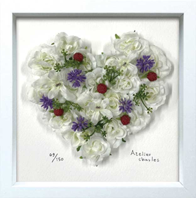 ZAKKA-ART(ハート) 雑貨アート Heart Frame White Heart