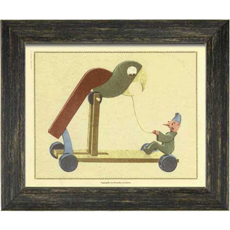 ZAKKA-ART(イタリアンヴィンテージ) 雑貨アート Italian Vintage Poster Frame Pappagallo con Pinocch..