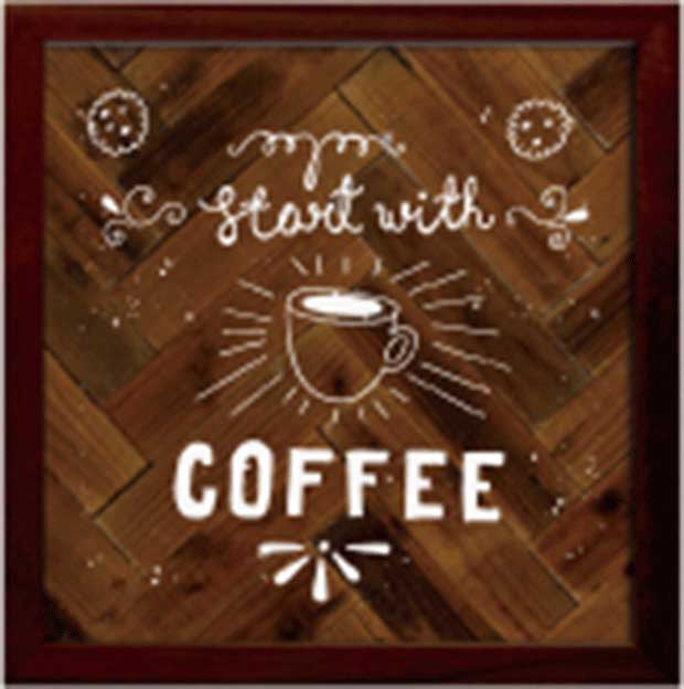 ZAKKA-ART(サインフレーム) 雑貨アート Sign Frame Coffee Start with Coffee