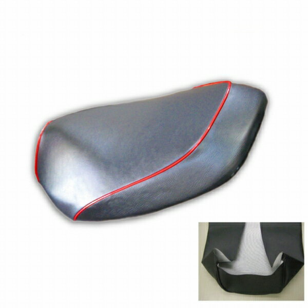 レッツ2[CA1PA] 国産カスタムシートカバー カラー【黒カバー・赤パイピング】張替タイプ【ALBA[アルバ]】 バイク好き ギフト 楽天スーパーセール 開催