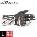 WOMENS アルパインスターズ Lサイズ STELLA SP-8 V3 LEATHER GLOVE 12BLACKWHITE グローブ 通勤 通学 moto 送料無料 バイク用 バイク好き ギフト