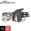 納期未定 入荷後発送 WOMENS アルパインスターズ XLサイズ STELLA SP-8 V3 LEATHER GLOVE 12BLACKWHITE グローブ 通勤 通学 moto 送料無料 バイク用 バイク好き ギフト