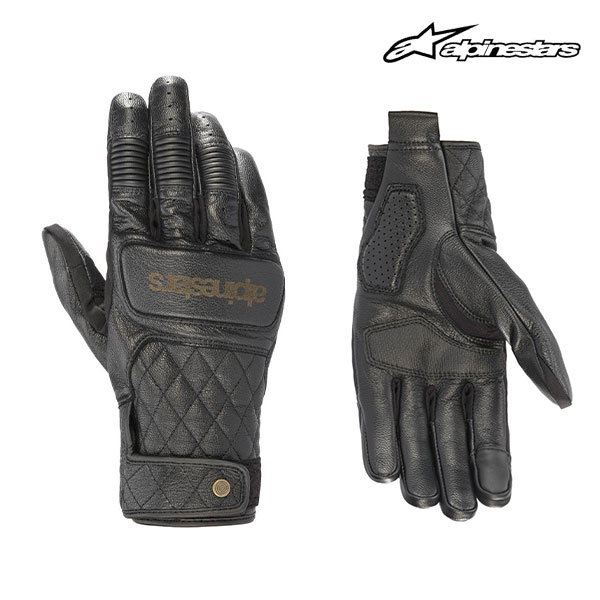 alpinestars/アルパインスターズ 1694786103 BRASS LEATHER GLOVE 10 BLACK Lサイズ プレミアム NAPPA レザー ナックルプロテクター グローブ 高品質 革 ライダー 安全装備 高性能 スマホタッチ ライディング 楽天スーパーセール 開催