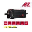 AZ ACH-200 リチウム対応 バッテリーチャージャー バッテリー充電 短絡診断 保護機能 防水 防塵IP65 DC12V 2A LiFePO4 開放型 AGM GEL 原付 バイク 過充電防止