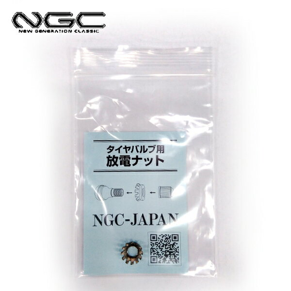 【特許取得 正規品】NGCジャパン NGC JAPAN タイヤバルブ用放電ナット TVN-A 1個 シルバー タイヤバルブ用 車・オートバイ・MTB等の米式バルブ用 バイク用 放電効果 あす楽対応 バイク好き ギフト