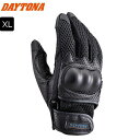 7月中旬入荷予定 【ブラック/XL】 春夏 DAYTONA(デイトナ) DG-002 フルメッシュプロテクターグローブ 32262 ゴートスキン タッチパネル対...