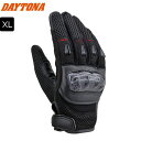 【ブラック/XL】 DAYTONA(デイトナ)DG-003 カーボンメッシュグローブ 32434 ゴートスキン カーボンプロテクター タッチパネル対応 moto...