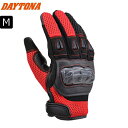 【レッド/M】 DAYTONA(デイトナ)DG-003 カーボンメッシュグローブ 32441 ゴートスキン カーボンプロテクター タッチパネル対応 moto バ...